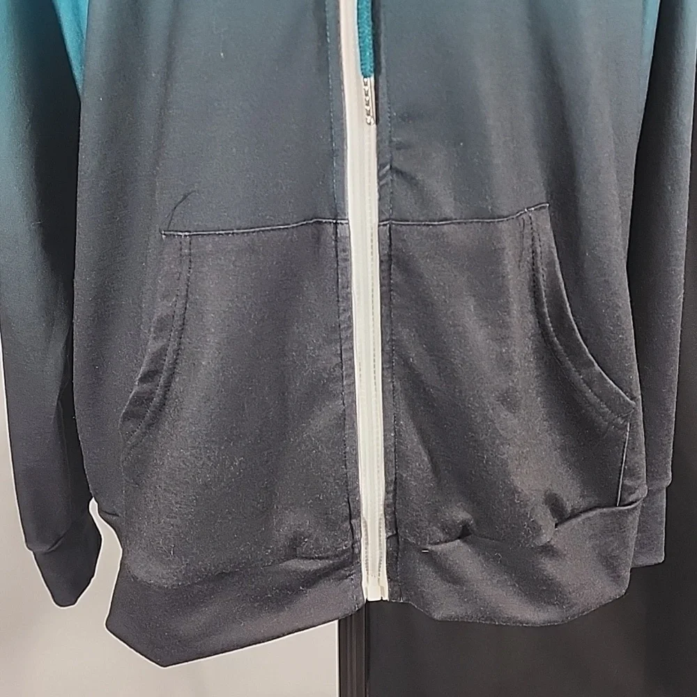 Etcyy Sweatshirt Active Streetwear Zipper Ombre Jacket. M - Picture 6 of 13
